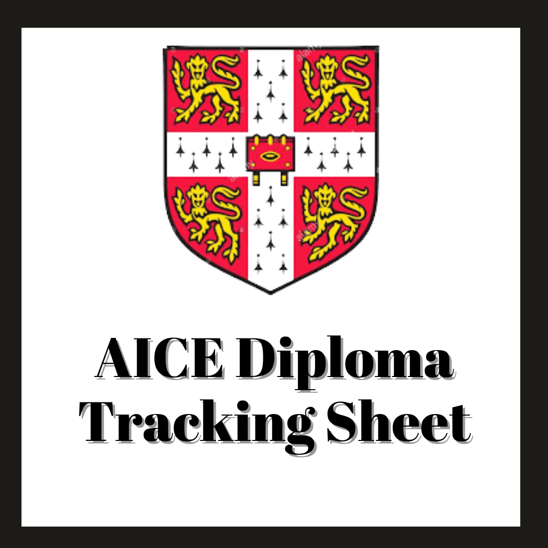 Website Button AICE Diploma Tracking Sheet