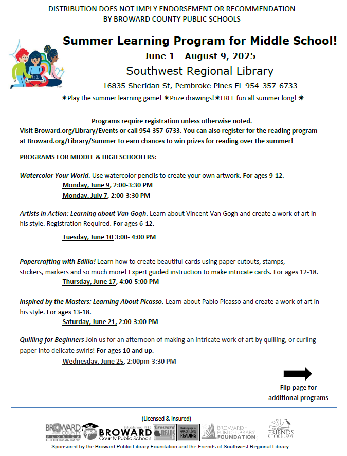 BCL Middle School Summer